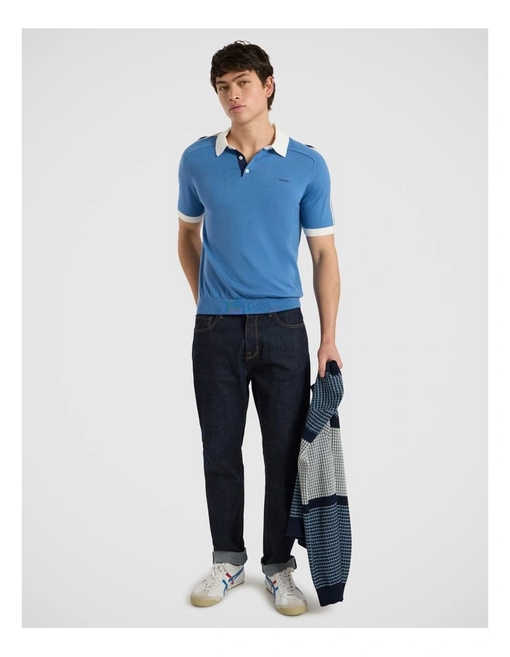 Leclerc Knit Polo in Pure Blue image 1