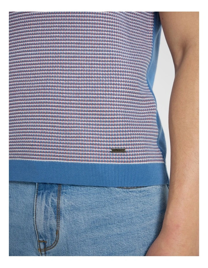 Suzuka Knit Polo in Pure Blue image 4