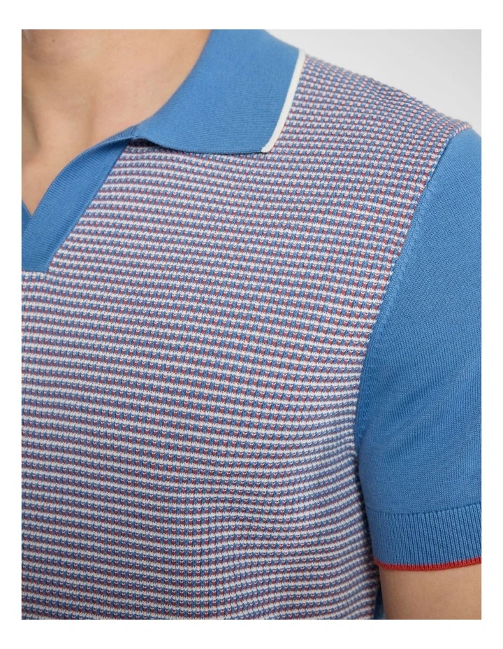 Suzuka Knit Polo in Pure Blue image 5