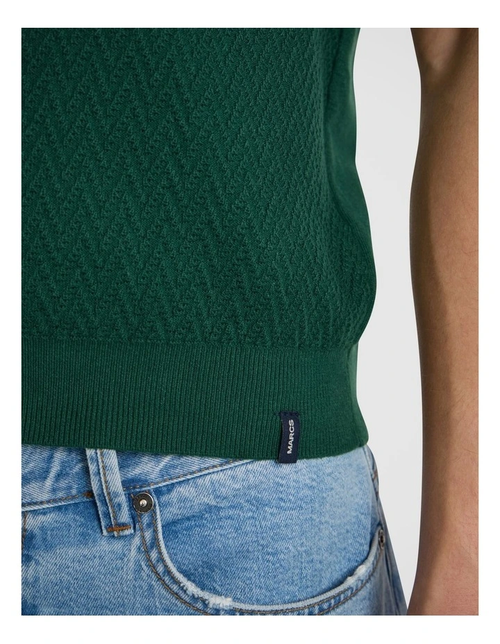 Alex Knit Polo in Racing Green image 3