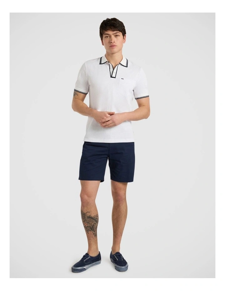 Dane Border Polo in White image 1
