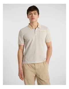 Scottie Mercerized Cotton Polo in Latte