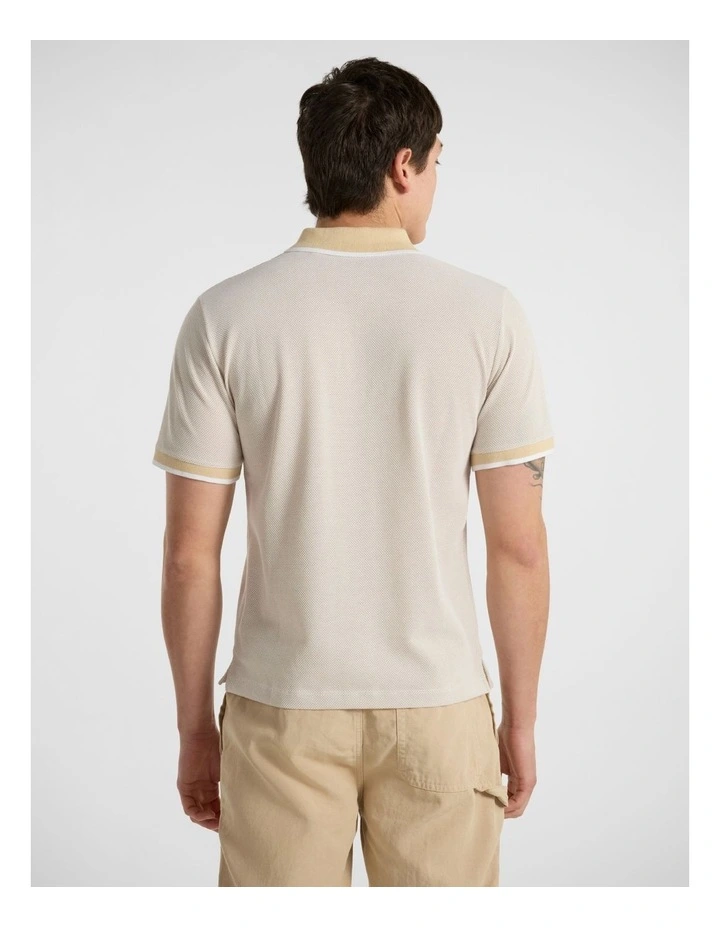 Scottie Mercerized Cotton Polo in Latte image 3