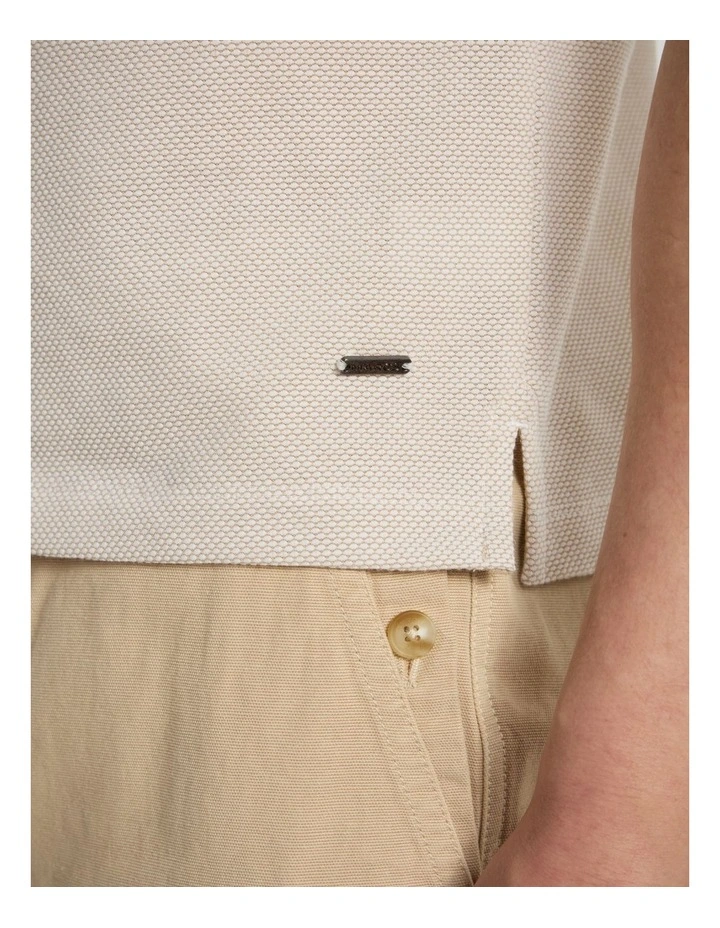 Scottie Mercerized Cotton Polo in Latte image 4