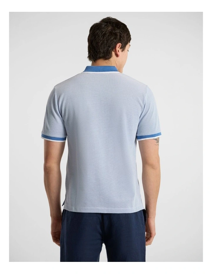 Scottie Mercerized Cotton Polo in Pure Blue image 3