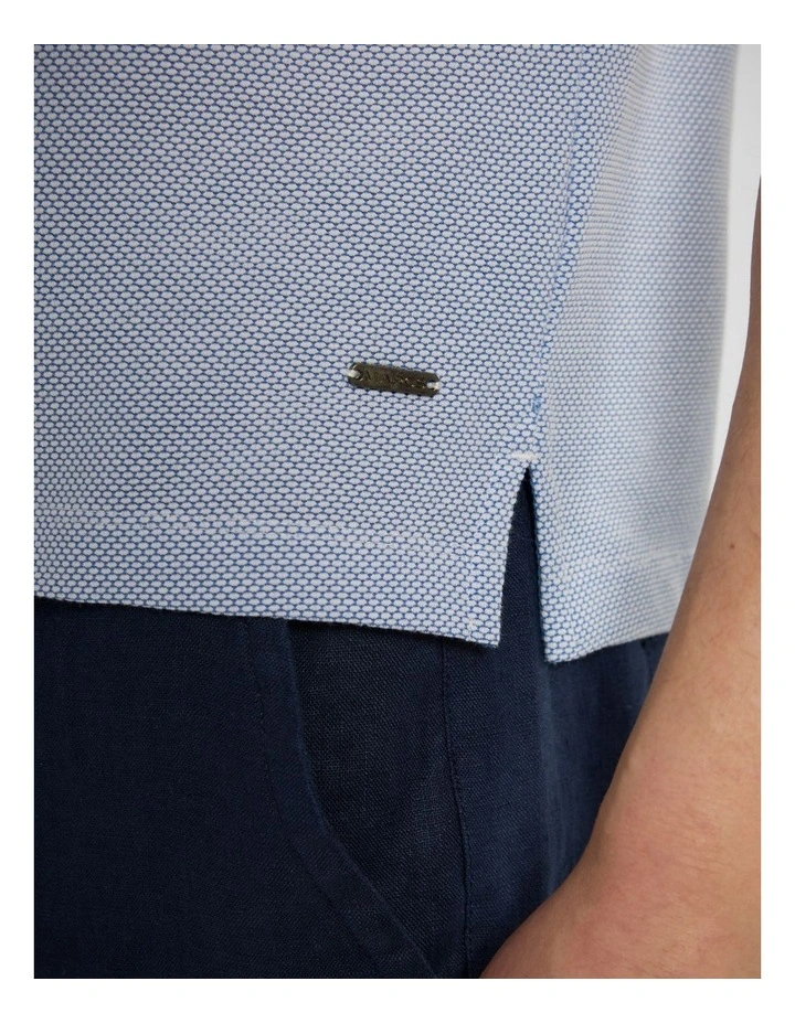 Scottie Mercerized Cotton Polo in Pure Blue image 4