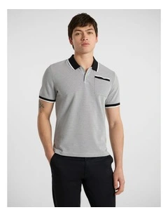 Scottie Mercerized Cotton Polo in Black