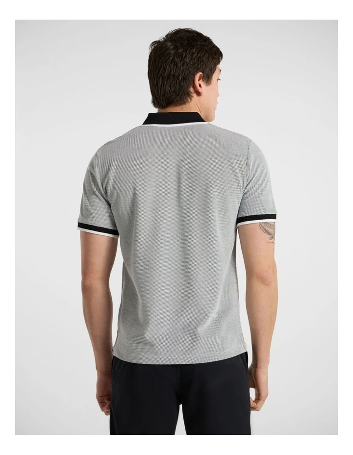 Scottie Mercerized Cotton Polo in Black image 3