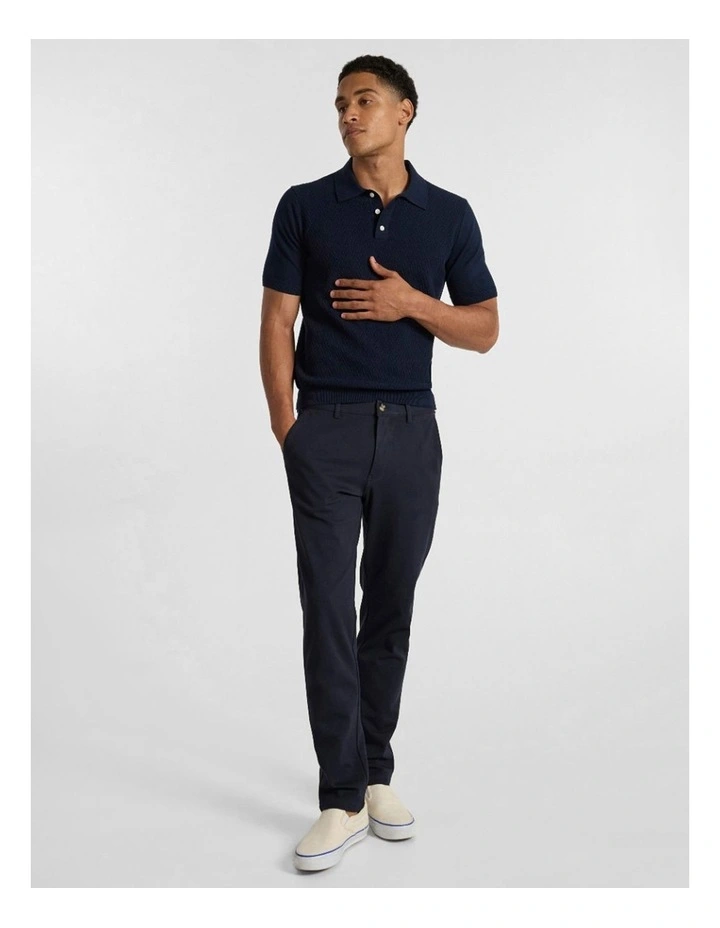 Alex Knit Polo in Dark Navy image 2