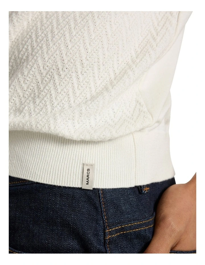 Alex Knit Polo in Oatmeal image 4