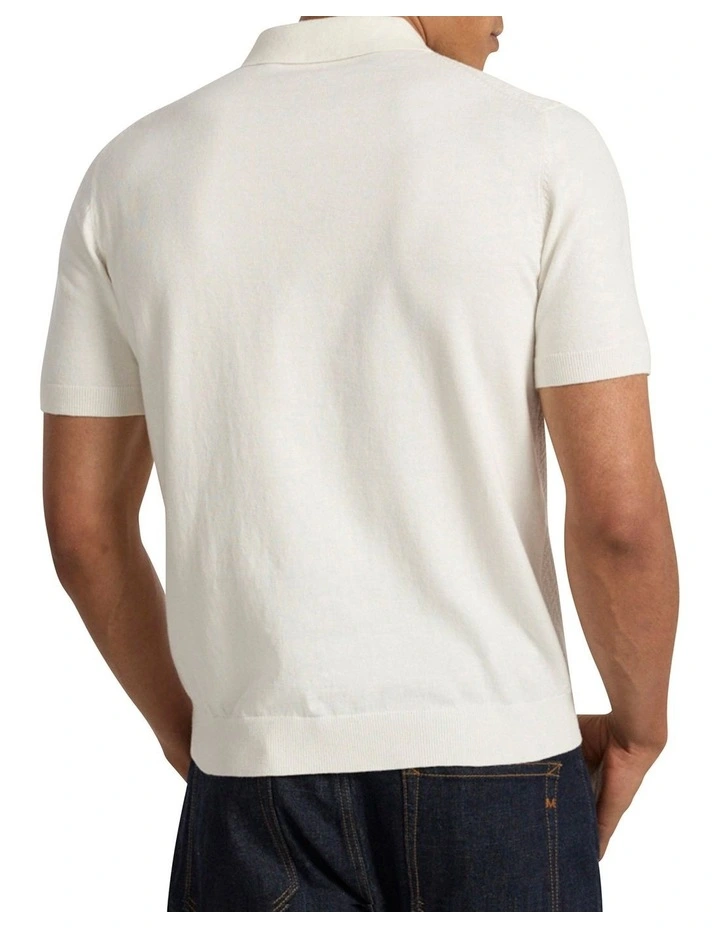 Alex Knit Polo in Oatmeal image 5