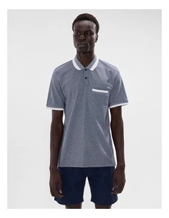 Christian Mercerised Polo in Navy