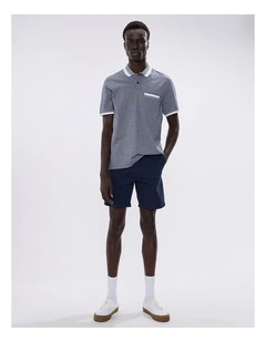 Christian Mercerised Polo in Navy
