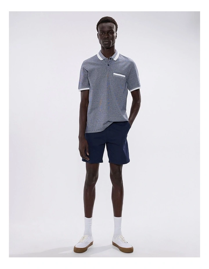 Christian Mercerised Polo in Navy image 1