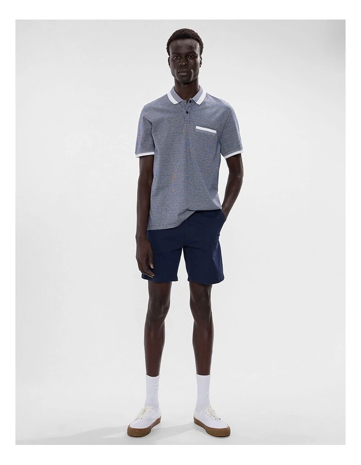 Christian Mercerised Polo in Navy image 2