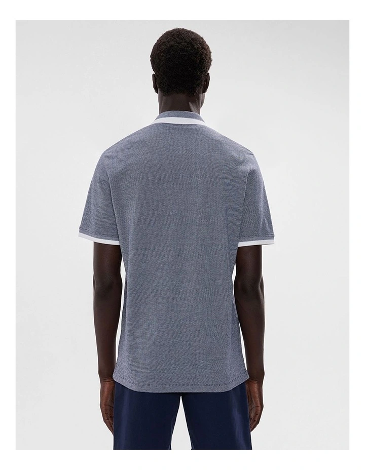 Christian Mercerised Polo in Navy image 3