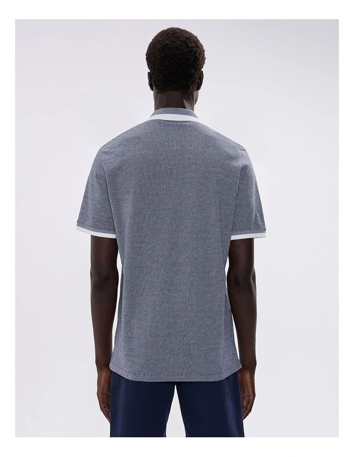 Christian Mercerised Polo in Navy image 5