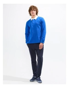 Dennis Rugby Top in Azure Blue