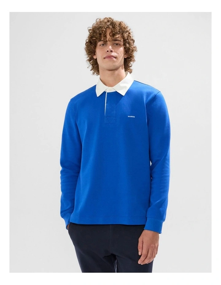 Dennis Rugby Top in Azure Blue image 1