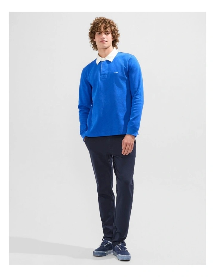 Dennis Rugby Top in Azure Blue image 2