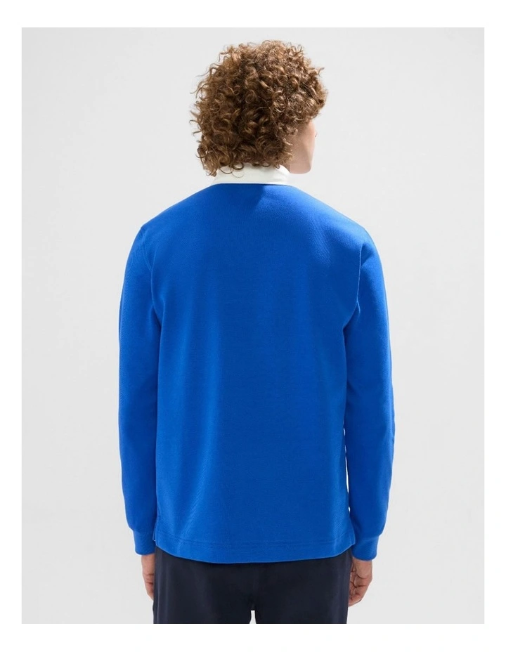 Dennis Rugby Top in Azure Blue image 3