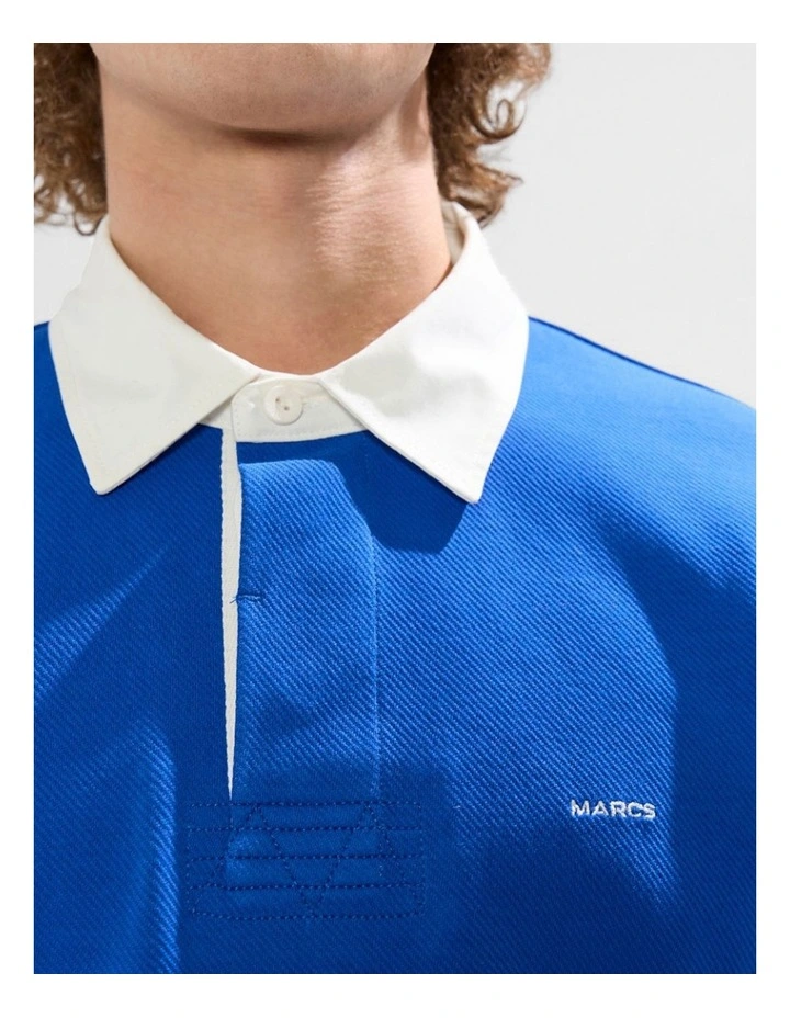 Dennis Rugby Top in Azure Blue image 4