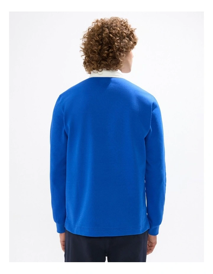 Dennis Rugby Top in Azure Blue image 4