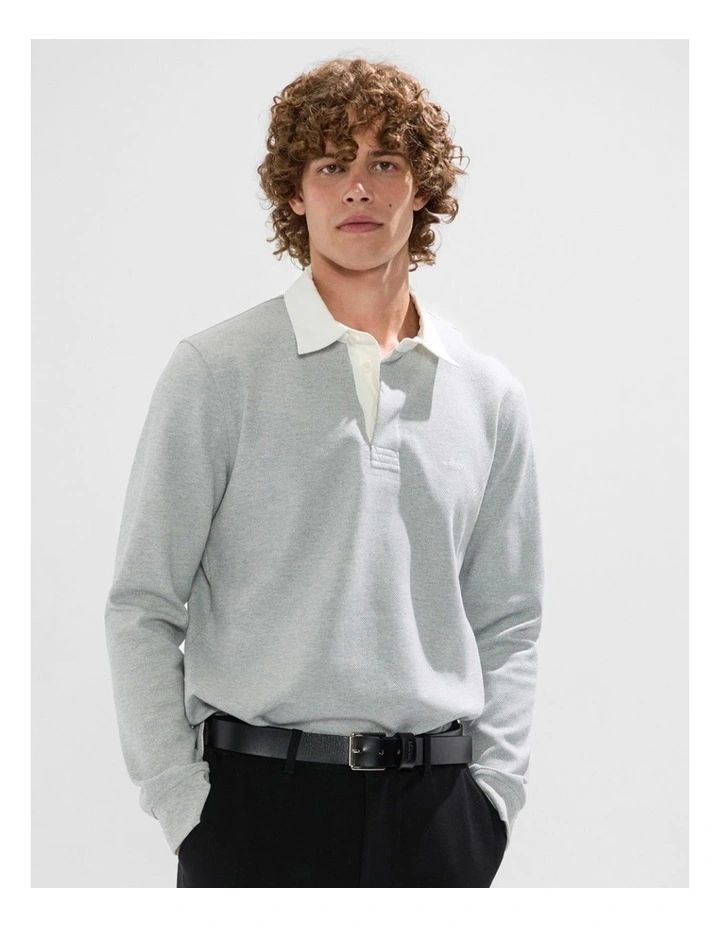 Dennis Rugby Top in Grey Marle image 1