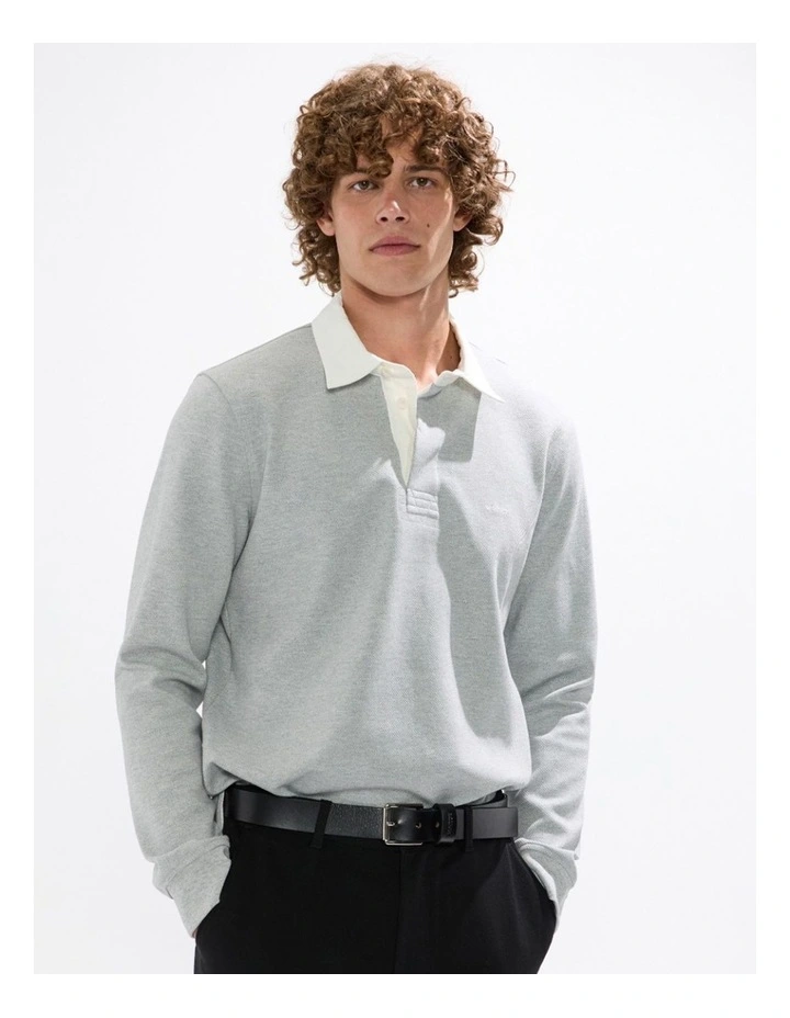 Dennis Rugby Top in Grey Marle image 2