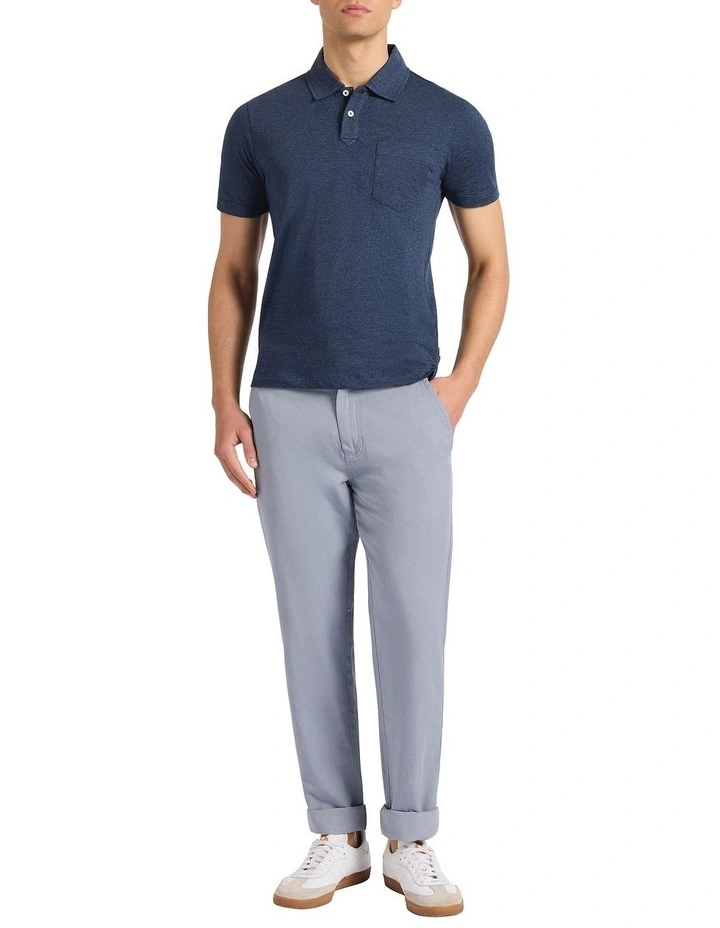 Barnie Cotton Polo in Navy image 1