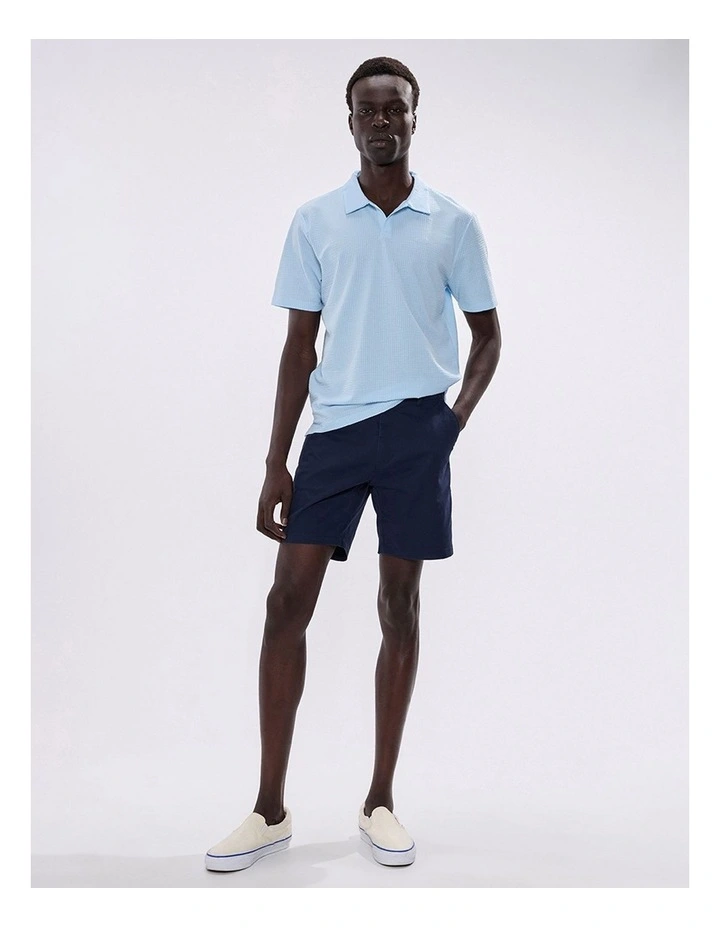 Andrew Textured Polo in Cerulean Blue image 1