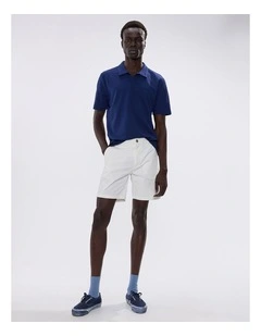 Andrew Textured Polo in Navy
