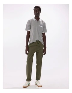 Christian Mercerised Polo in Agave Green