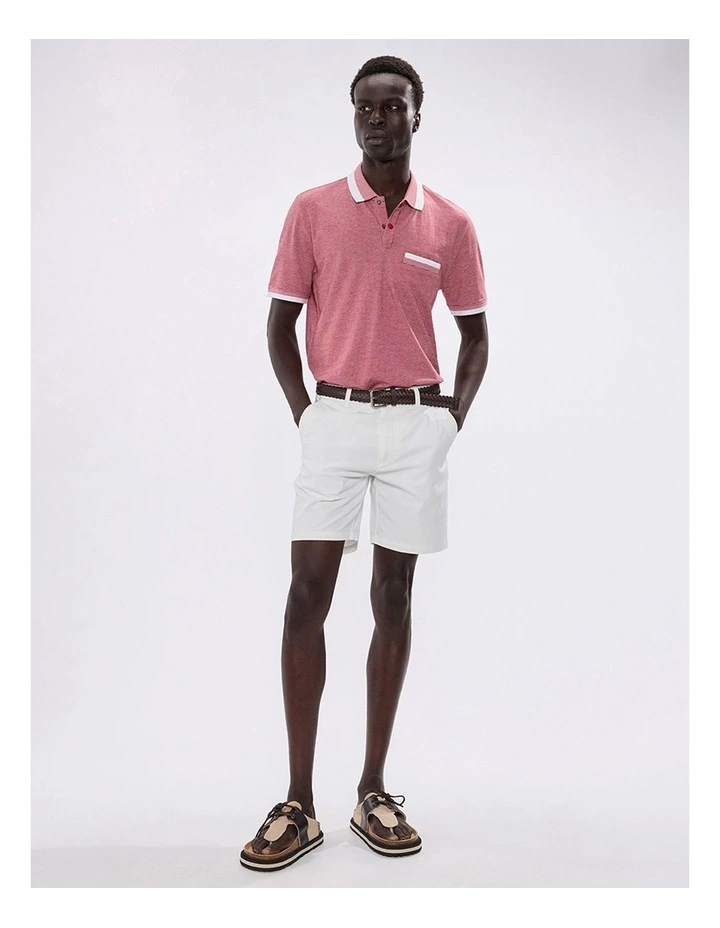 Christian Mercerised Polo in Crimson Red image 1
