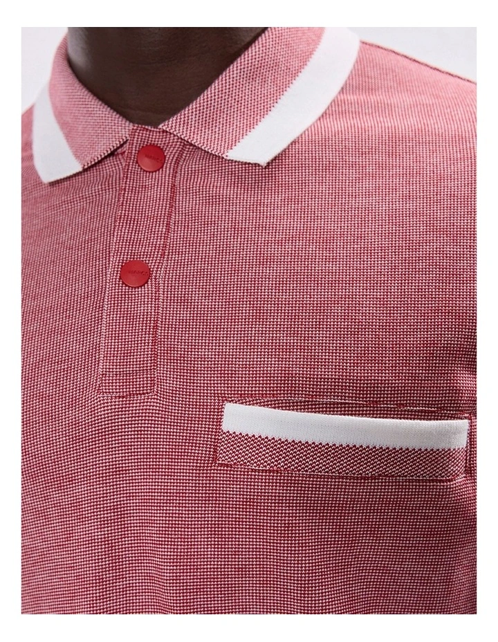 Christian Mercerised Polo in Crimson Red image 2
