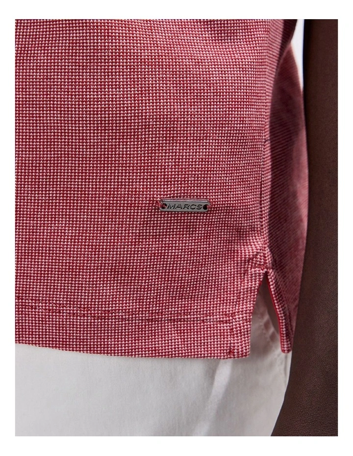 Christian Mercerised Polo in Crimson Red image 3