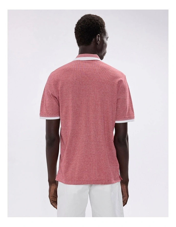Christian Mercerised Polo in Crimson Red image 5