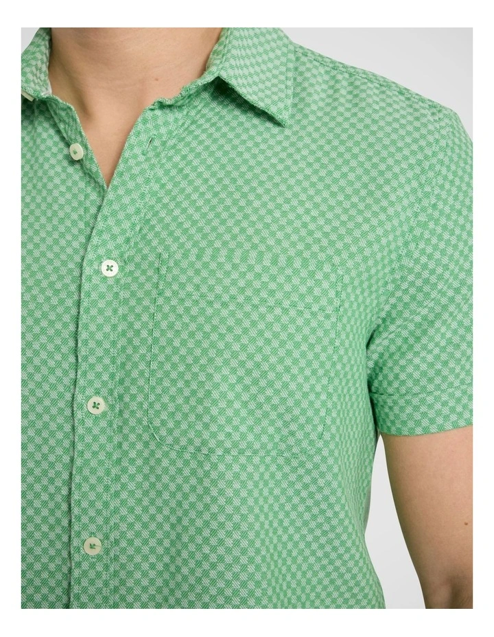 Cross The Line Shirt in Green Multi image 3