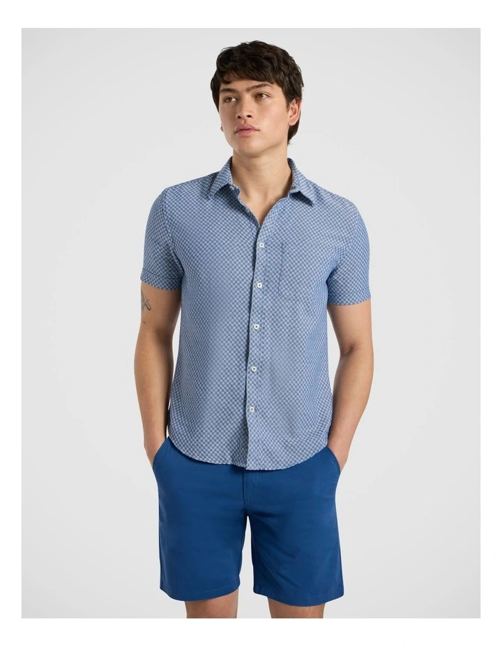 Cross The Line Shirt in Nautical Blue image 2