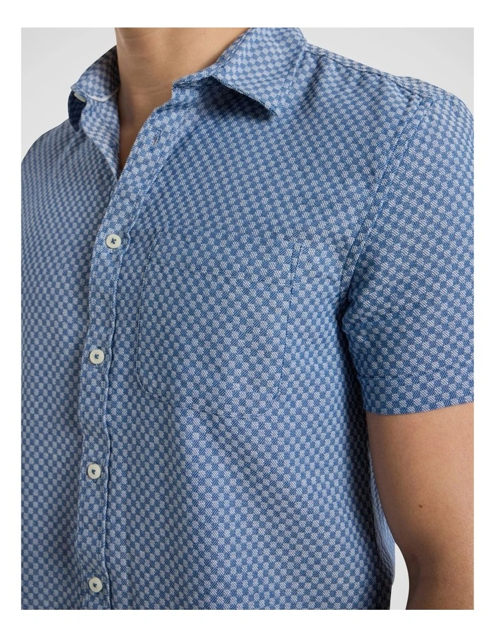 Cross The Line Shirt in Nautical Blue image 3