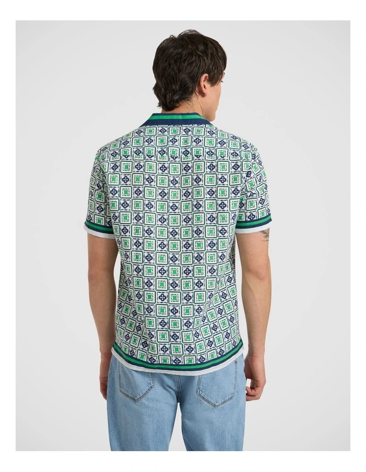 Penny Tile Shirt in Green Multi image 4
