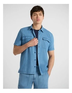 Maurice Denim Shirt in Chambray Blue