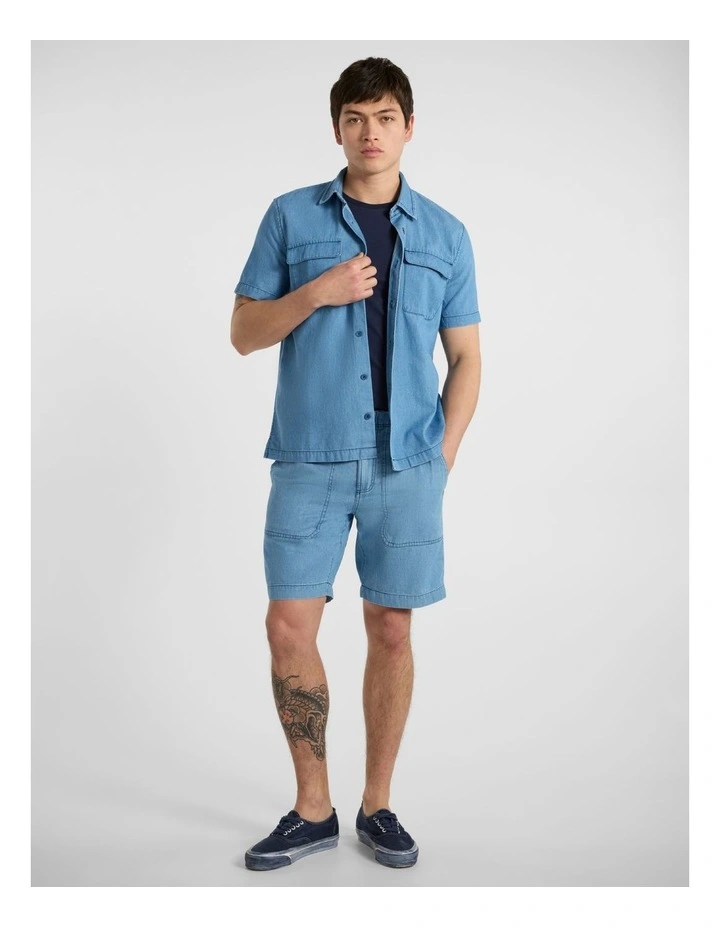 Maurice Denim Shirt in Chambray Blue image 2