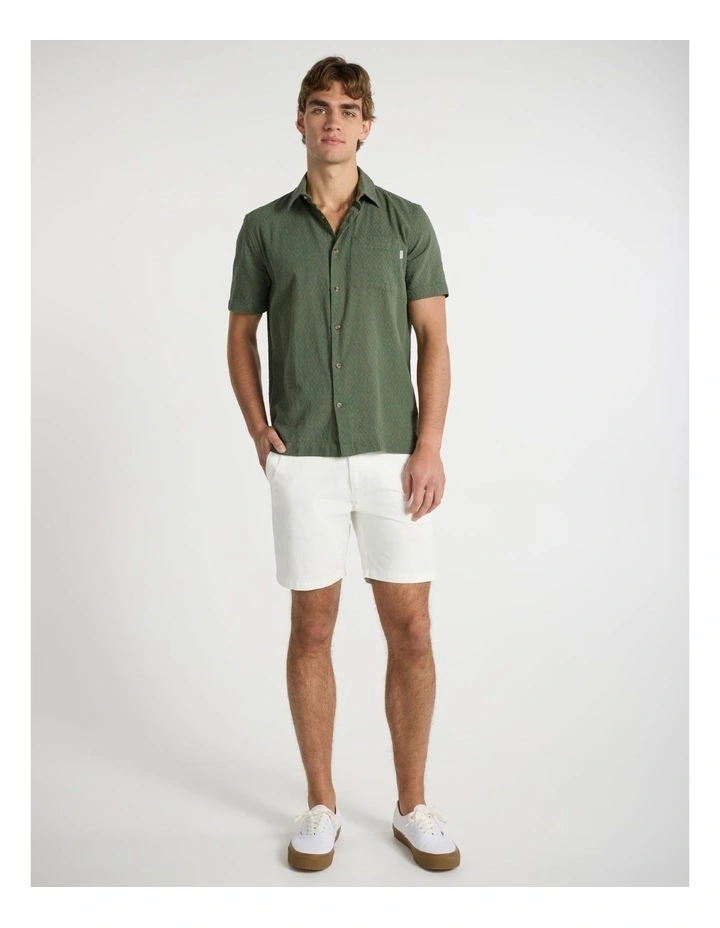 Joey Textured Cotton Shirt in Thyme image 2