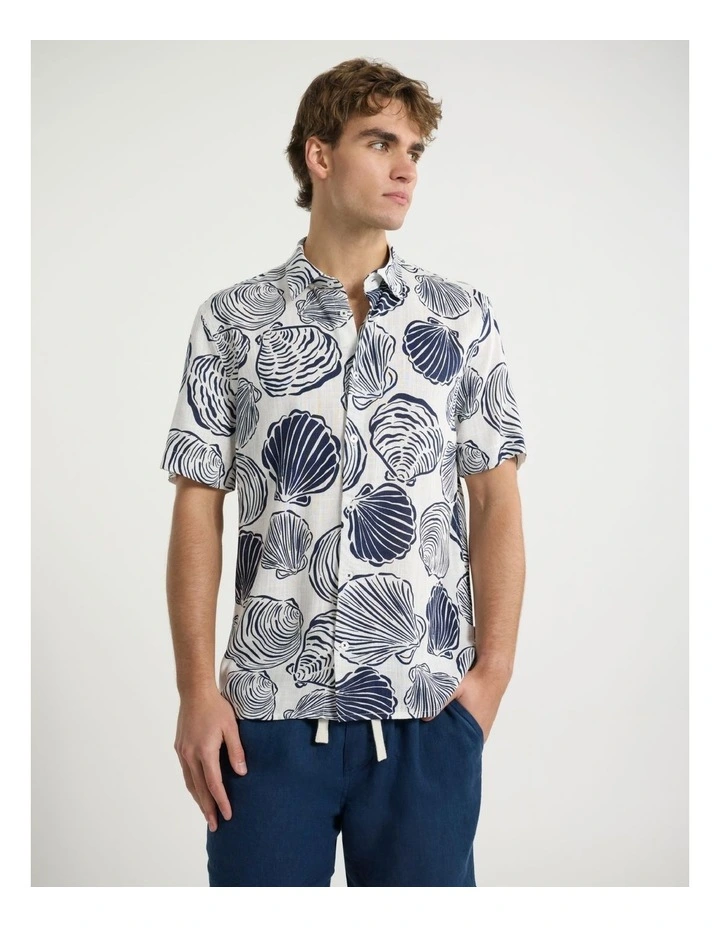 It Makes Me Shell Shirt in White Multi image 1