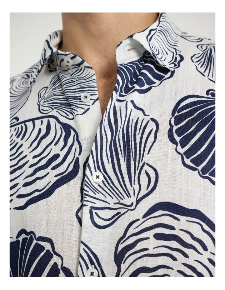It Makes Me Shell Shirt in White Multi image 4