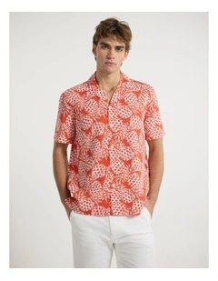 A Little More Pine Shirt in Red Multi