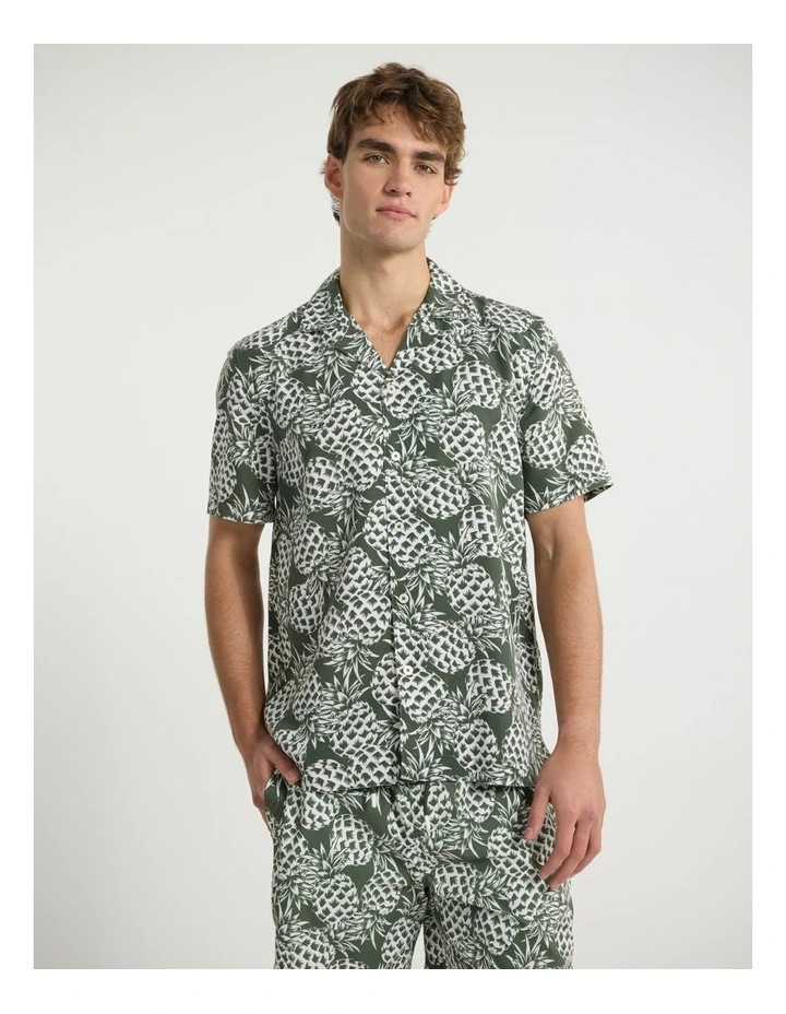 A Little More Pine Shirt in Thyme Multi image 1