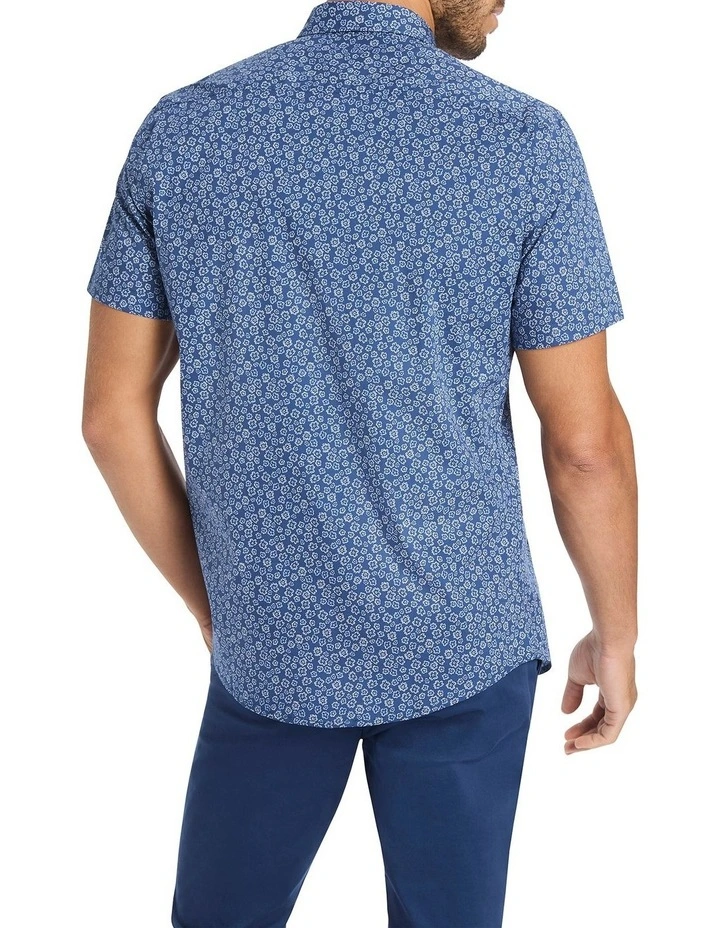 Floral Of The Story Short Sleeve Shirt in Estate Blue Multi image 2