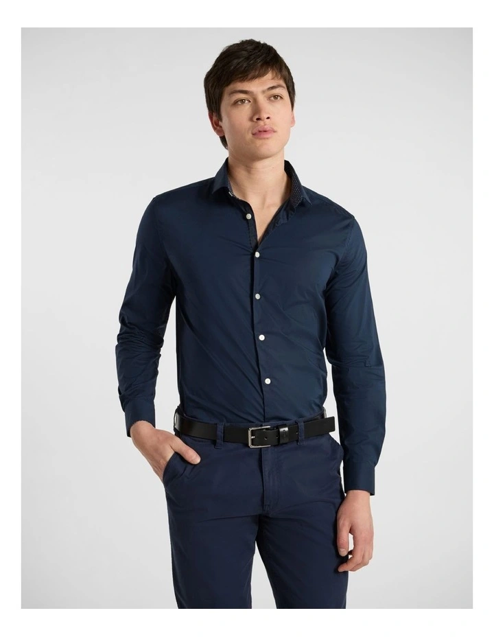 Cooper Stretch Shirt in Navy image 1